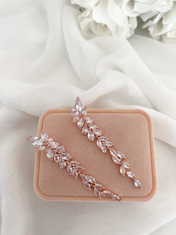 Kolczyki Amore Rose Gold Long - obrazek 4