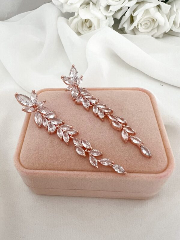 Kolczyki Amore Rose Gold Long - obrazek 2