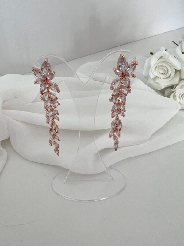 Kolczyki Amore Rose Gold Long - obrazek 3